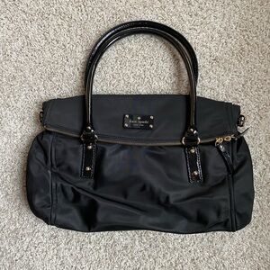 Kate Spade Black Nylon Leslie Satchel Purse